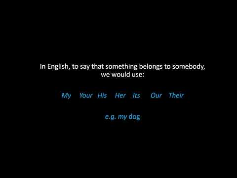 French Possessive Adjectives - Chant