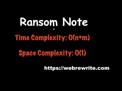 Ransom Note Leetcode Ransom Leetcode Solution Java Leetcode 383