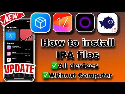 How to install IPA files without Computer | No Jailbreak all devices for iOS 17.1 - iOS 12✅