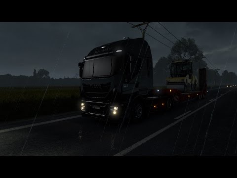 ETS 2 - Iveco Stralis Hi-Way 560 e6 - Delivering roller DYNA CC-2200 from Radom to Ostrołęka