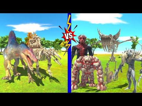 SPINOSAURUS + SKELETON SPINOSAURUS VS SKELETON SCOURGE + INFERNALS  -  ARBS