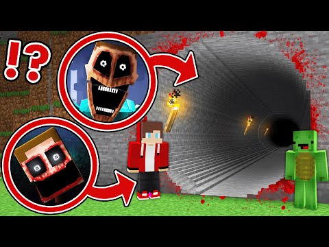 Mikey and JJ Found Longest Scary Mimics Tunnel at Night in Minecraft - Maizen?!
