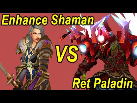 Enhance Shaman vs Retribution Paladin WoW Legion 1v1 Wargames