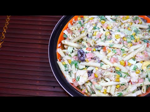 The Tastiest Chicken Pasta Salad you have Ever Tried - Lemon Garlic Mayo Chicken - Chicken Pasta
