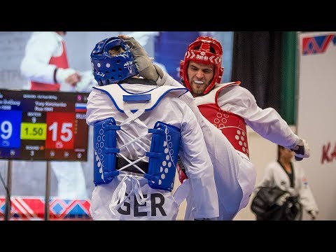 Cem Ünlüsoy (GER) vs Yury Kirichenko (RUS). European Taekwondo Championships Kazan-2018