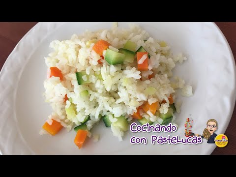UNA receta DOS versiones, Arroz con zanahoria y calabacita # 234