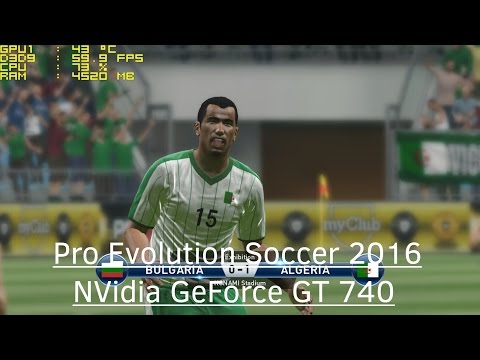 Pro Evolution Soccer 2016 (PES 16) - Gameplay NVidia GeForce GT 740 - Core i3 3220 - 8GB RAM