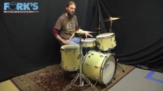 Video thumbnail for 1950s Gretsch 4pc Drum Set White Marine by ForksDrumCloset