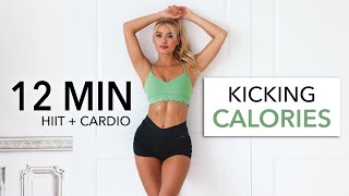 12 MIN KICKING CALORIES - Fun Cardio HIIT Workout - not dancy, suitable to do in public