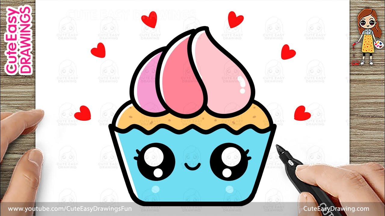How to Draw a Cute Cupcake - Easy Step by Step Guide for Kids and Toddlers 🧁✨