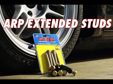 ARP extended wheel studs on a Tacoma