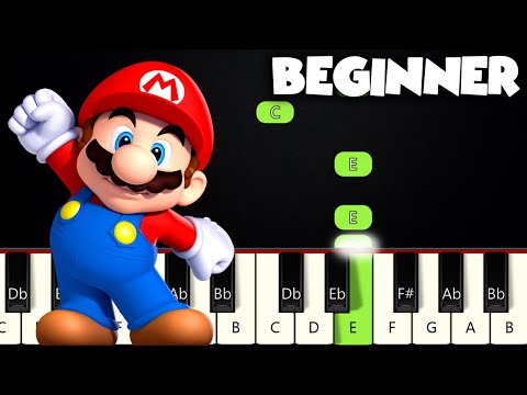 Super Mario Theme | BEGINNER PIANO TUTORIAL + SHEET MUSIC by Betacustic