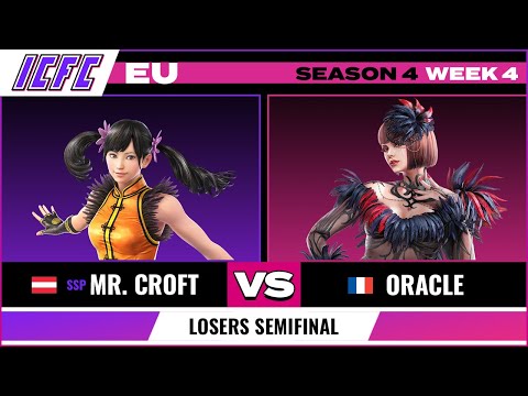 Mr. Croft (Xiaoyu) vs. oracle (Anna) Losers Semifinal - ICFC EU Tekken 7 Season 4 Week 4