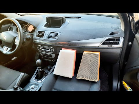 Renault megane 3 change air filter at salon / filter polen