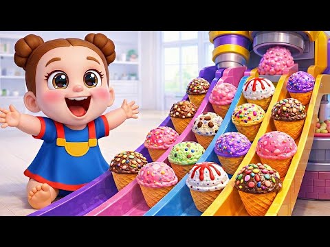 MEGA Ice Cream Machine 🍦 Colorful Ice Cream Song | Learn Colors | Me Me Band