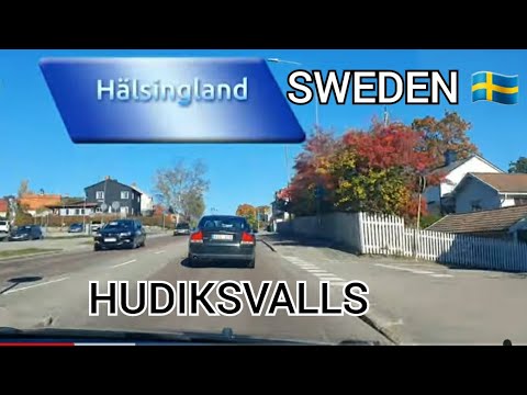 Autumn in sweden 🍂 Driving through Hudiksvall Hälsingland Sweden 🇸🇪
