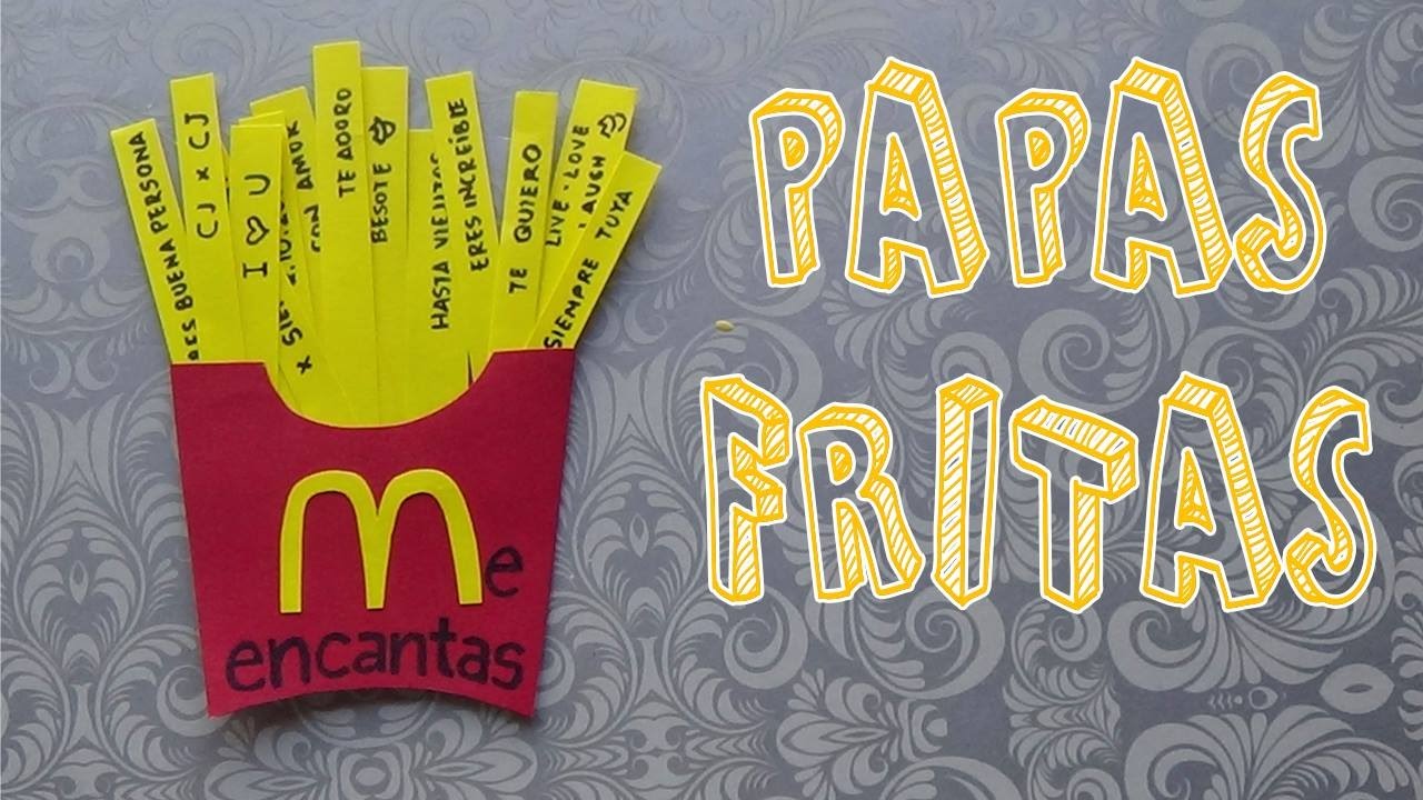 Tarjeta con forma de papas fritas │Candy Bu