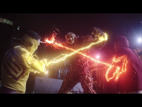 Flash, Green Arrow, Kid Flash And Spartan Vs Bloodwork || The Flash 9x09 1080p