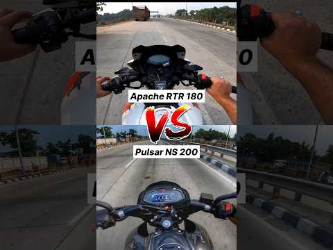 TVS Apache RTR 180 vs Bajaj Pulsar NS 200 🔥 #shorts #ns200