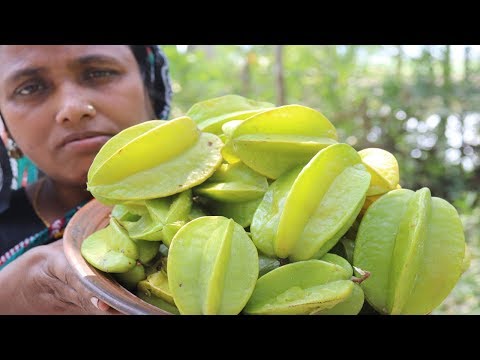 Village Food Carambola Recipe Delicious Kamranga Chutney Cooking Fresh Star Fruit Curry Video