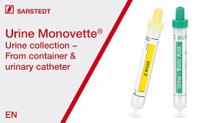 Urine collection: Instruction for hygenic urine collection with the Urine Monovette®