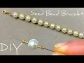 DIY Seed Bead Bracelet Pearl Bracelet Tutorial Beading For Beginners