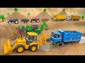 What Happens When You Mix Concrete With A DIY Mini Tractor And Road Roller