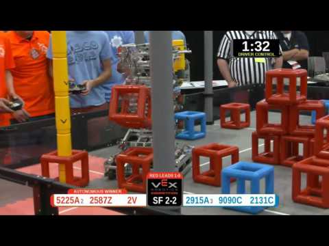 2015 VRC Sci SF2-2 - 5225A 2587Z 2V vs 2915A 9090C 2131C - 86 to 101 - VEX Worlds 2015