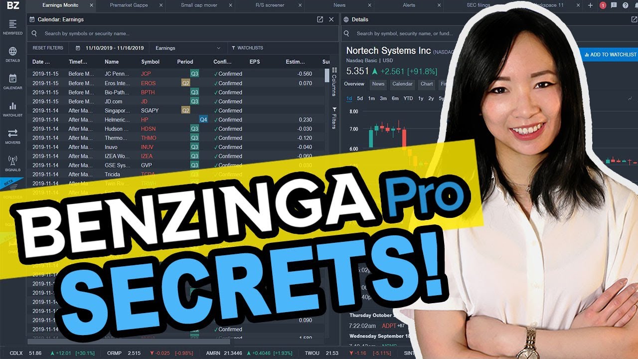 Benzinga Pro Tutorial - Penny Stock Runner Alerts, Breaking News Trading, SEC Filings Research