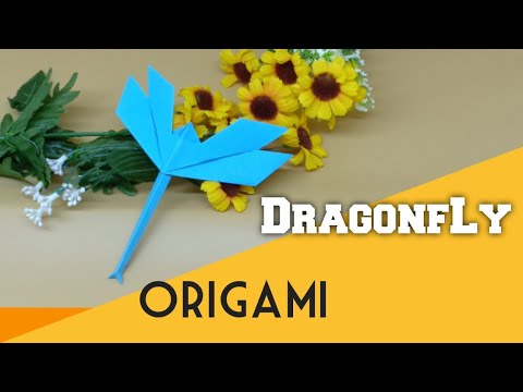 ORIGAMI DRAGONFLY | easy origami dragonfly