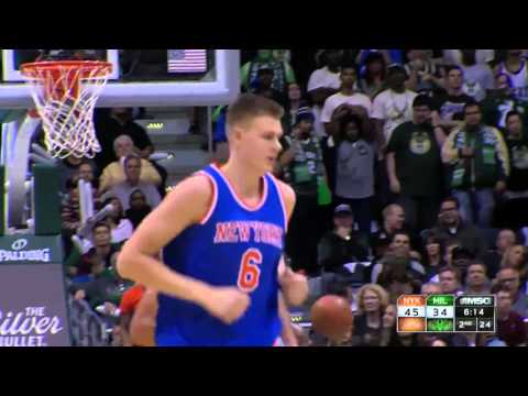 Kristaps Porzingis Drives Hard for First Career Bucket