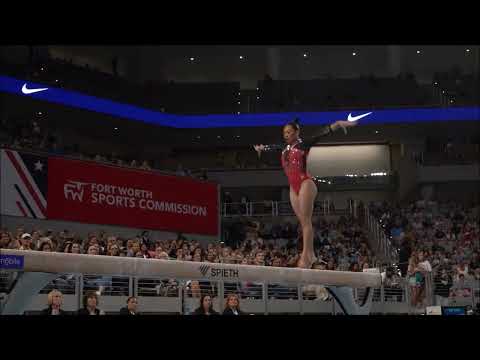 Sunisa Lee (USA) Beam D-Score 2024 USA Gymnastics Championship (2022-24 Code) (14,900 (6.7)