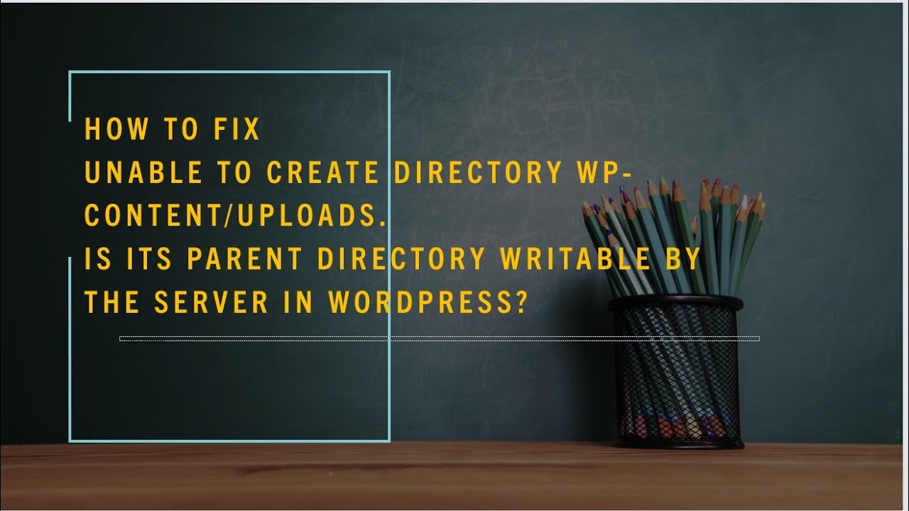 Unable to Create Directory wp-content/uploads