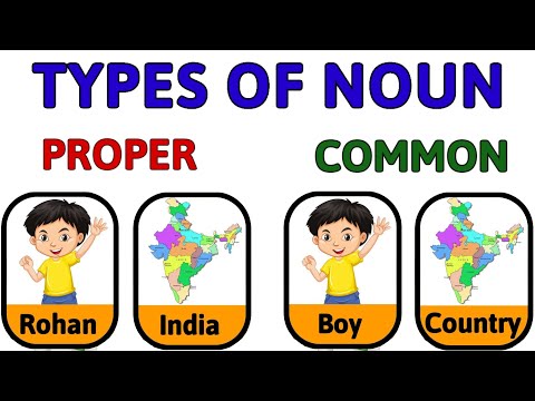 Types of Noun | Proper Noun | Common Noun | Noun | Noun in English grammar | #propernoun #commonnoun