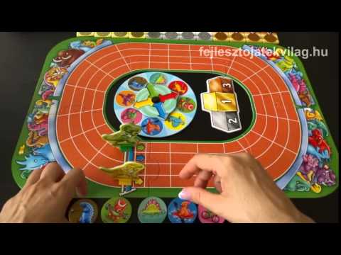 Orchard, Dinoszaurusz olimpia játékszabály, csoportosító, pörgettyűs társasjáték, 3-6 év - Fejlesztő Játék Világ