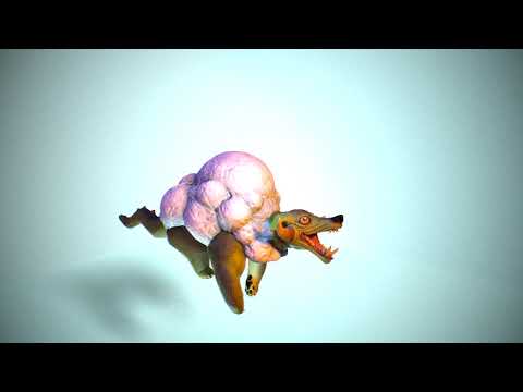 Vitrine de Animação Cachorro Dragão