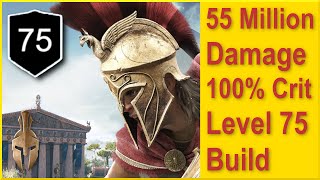 Assassins Creed Odyssey - 55 Million Damage - Level 75 - Free to play - Max Damage Build - 100% Crit