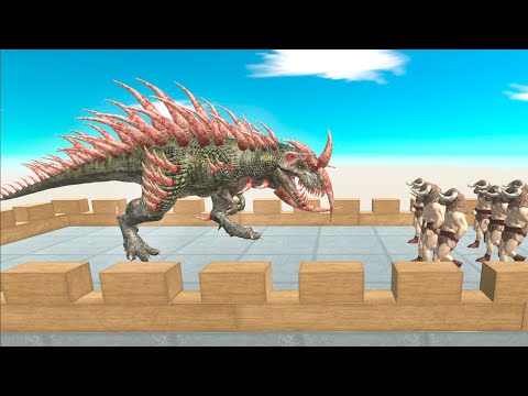HELL T-REX DEFENDS SKY BRIDGE | Animal Revolt Battle Simulator