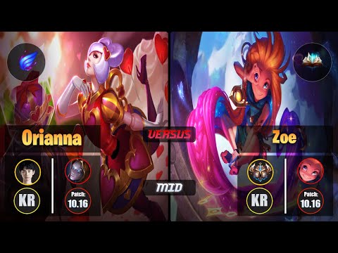 Doinb ORIANNA (Mid) [Phase Rush] VS ZOE - Challenger KR Patch 10.16