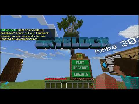 BUBBA'S EPIC REACTION to Skyblock! Minecraft