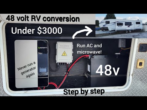 12v to 48v RV conversion. Ultimate Off-grid RV Solar Power System Install