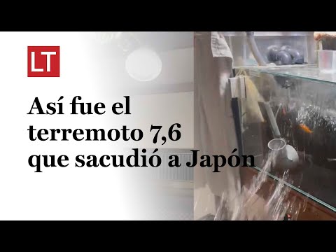 Videos captaron el potente terremoto de 7,6 que sacudió a Japón