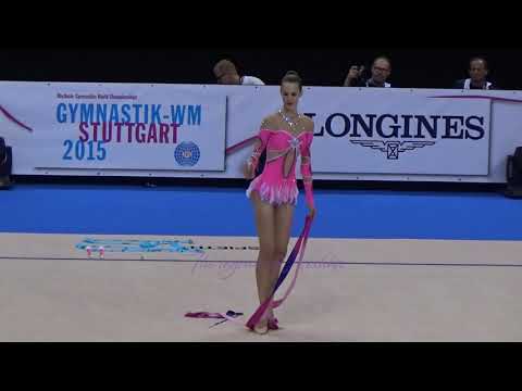 Xenia KILIANOVA (SVK) ribbon - 2015 Stuttgart worlds Qualifs