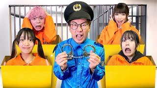 ぷらぷらぶコラボ飽きないで見てられる❤みーみ可愛い 可愛い - 【対決】一番先に脱獄できるのは!?警察から逃げ切れ!ダンボールかくれんぼやってみた!