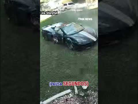 ‘EXTREMELY FRIGHTENING’: Speeding Corvette smashes through yard on Christmas Eve #corvette #shorts