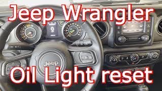 2019-2021 Jeep Wrangler - Oil Change Reset