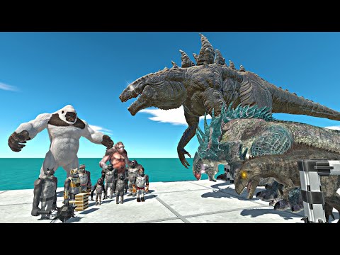 Mutant Primates Rescues Zilla Evolution and Fight  - Animal Revolt Battle Simulator