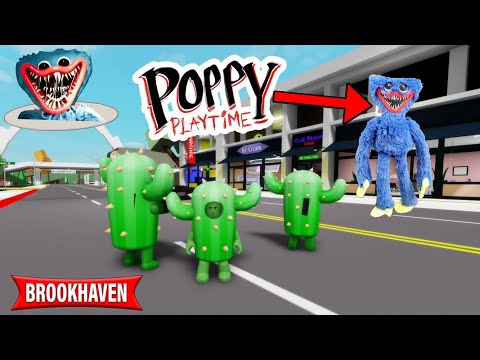 L'ARMÉE DES CACTUS VS POPPY PLAYTIME ! HUGGY WUGGY - ROBLOX - BROOKHAVEN RP