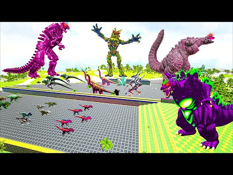 Super Godzilla Deathrun VS Mecha Godzilla x Kong x Shin Godzilla - Ark Dinosaurs
