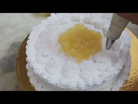 Pineapple cake recipe bakery style #shorts